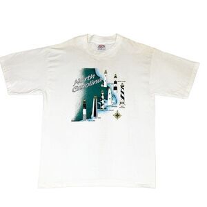Vintage North Carolina T-Shirt White XL Tourist Lighthouse Single Stitch